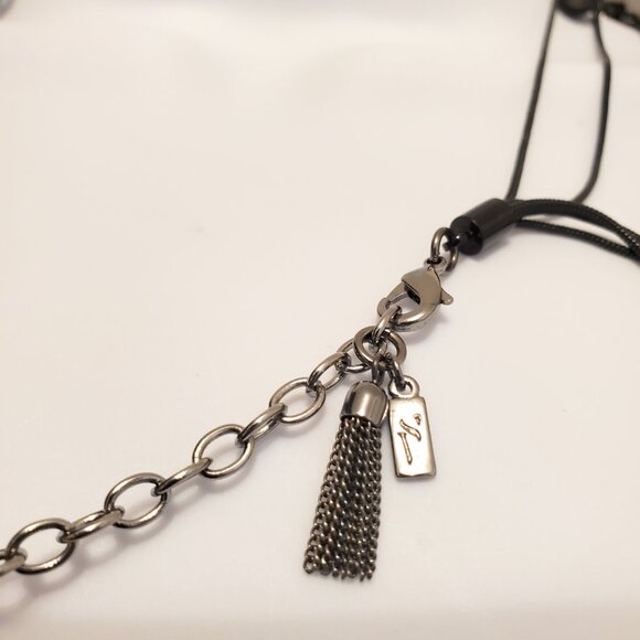 NWT Simply Vera Vera Wang Black Beaded Multi-Strand Layered Necklace - OS - Picture 6 of 8